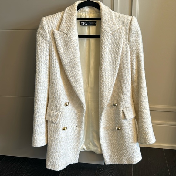 White Tweed Blazer - Picture 1 of 3